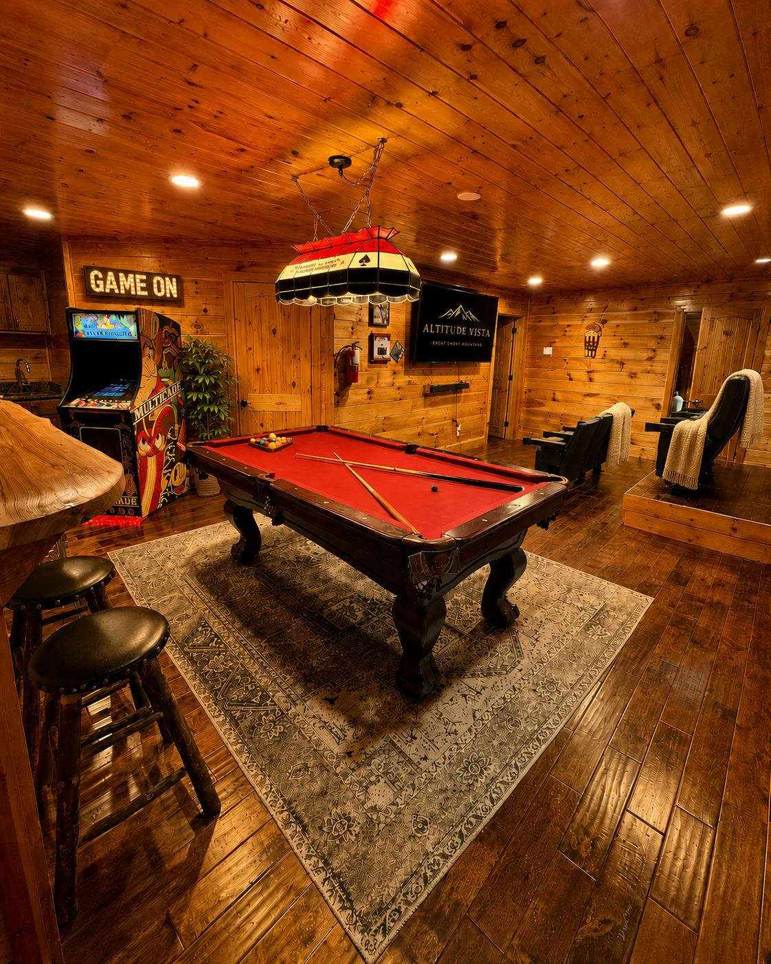 Theater Room Pool Table Area Downstairs