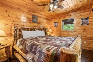 King bed with window