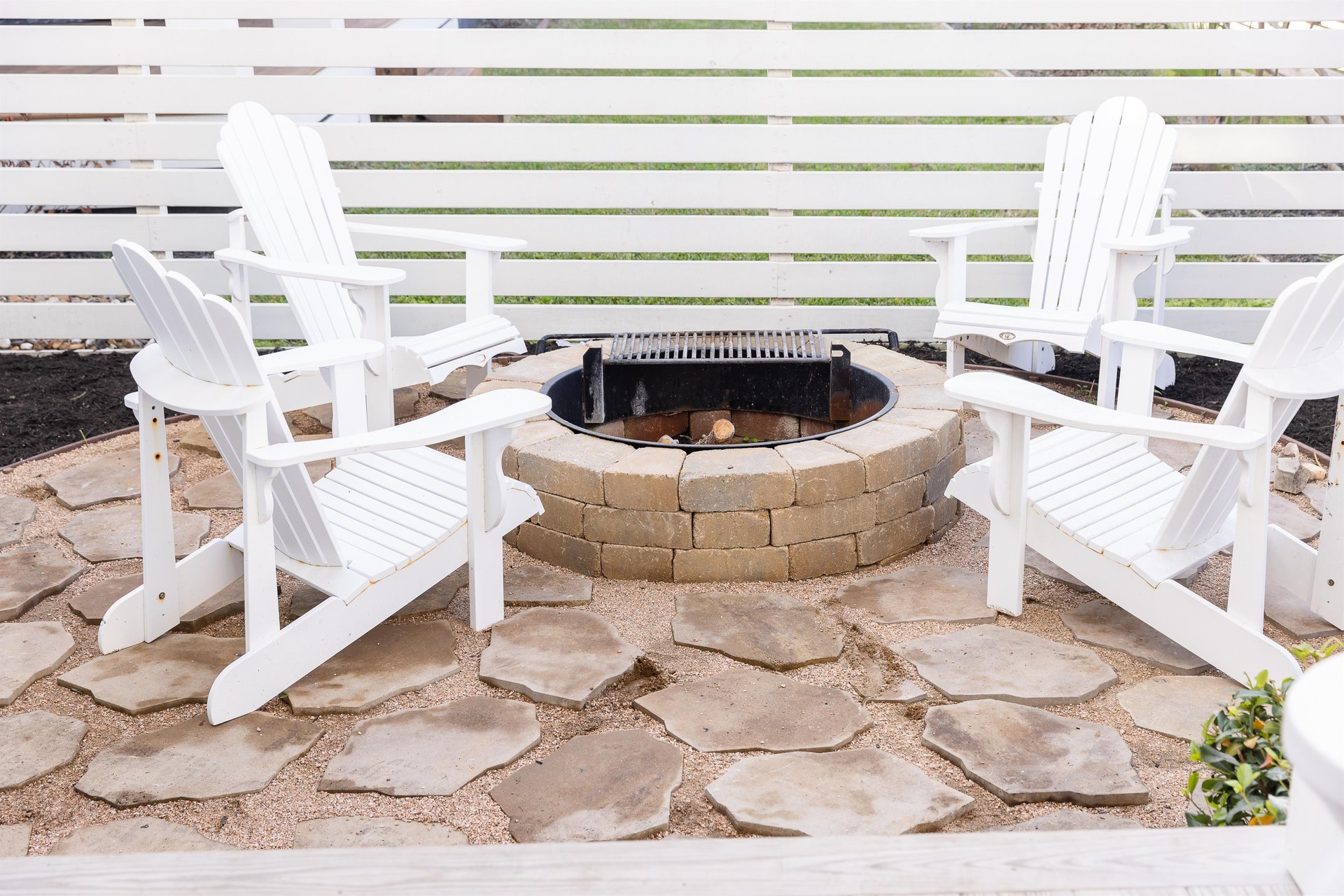 Fire Pit and Seating, Backyard