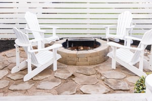Fire Pit and Seating, Backyard
