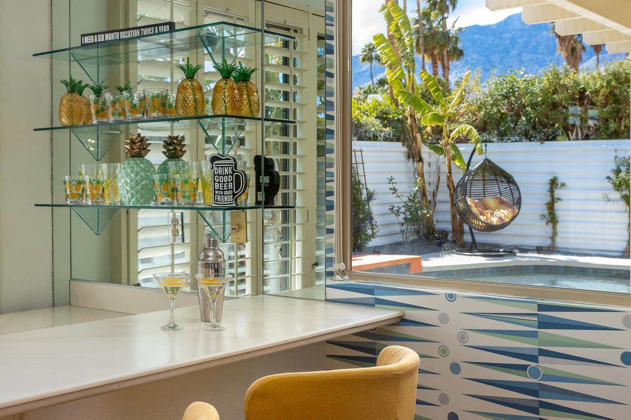 The luxurious bar is ready to entertain