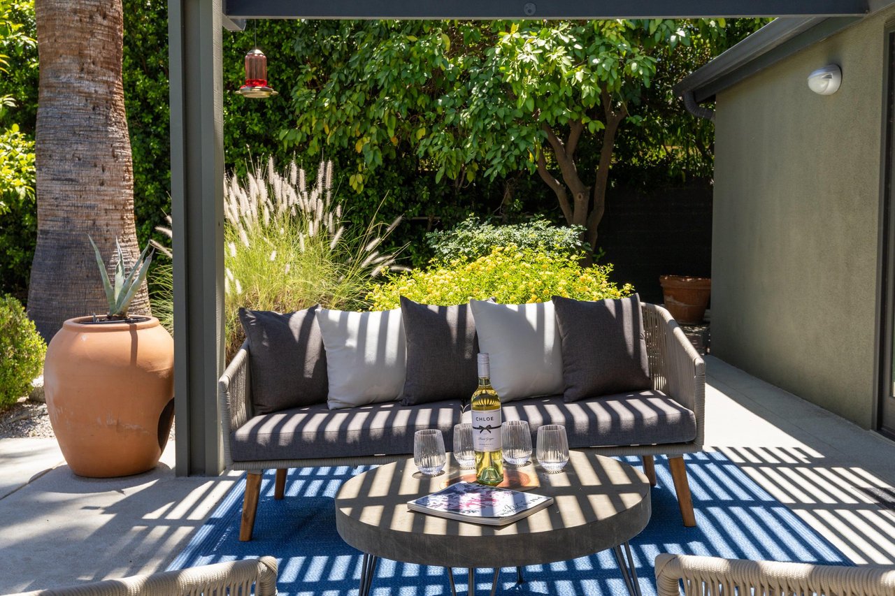 Outdoor seating.