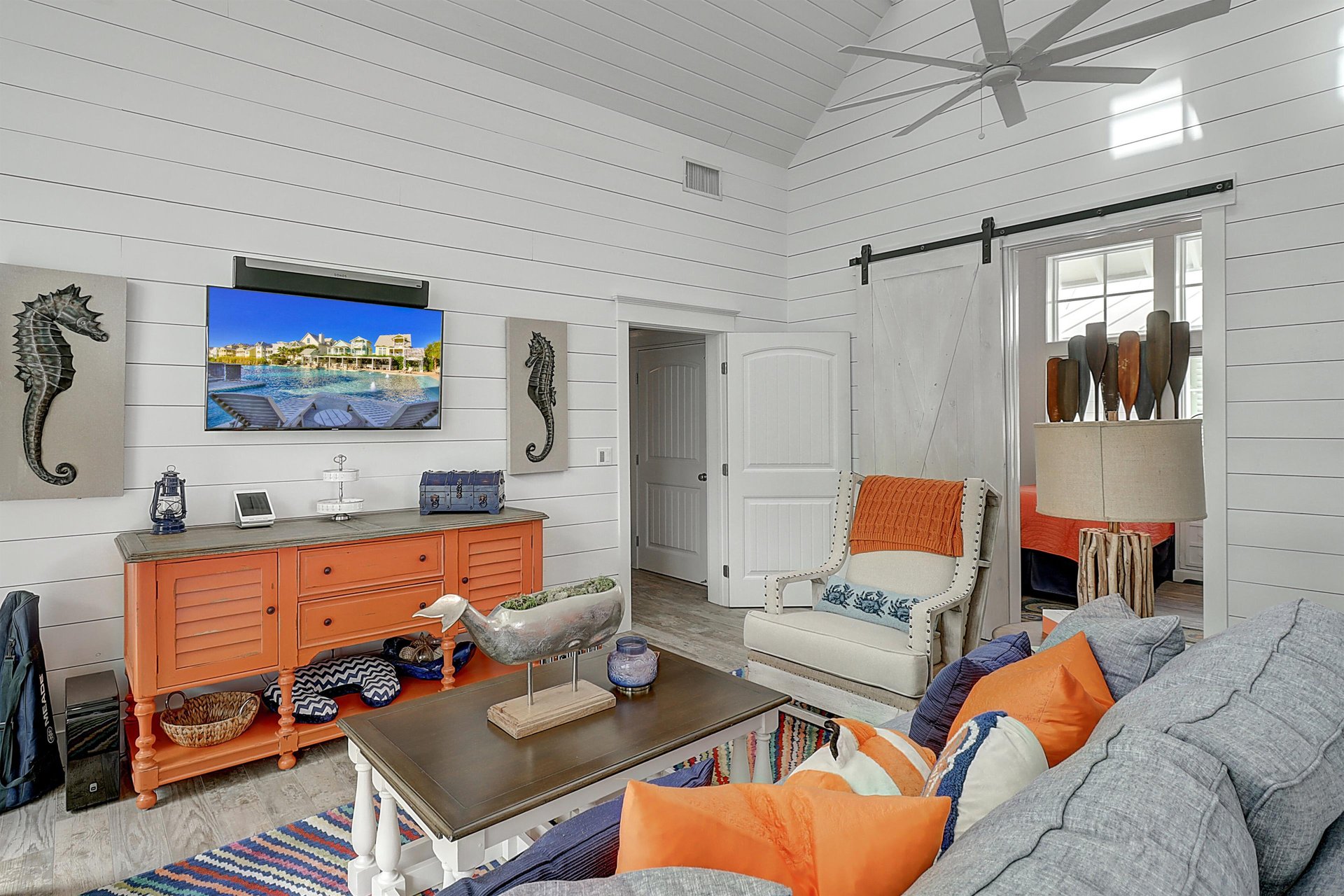 Living Area With Sleeper Sofa  Wet Bar, 3rd Floor