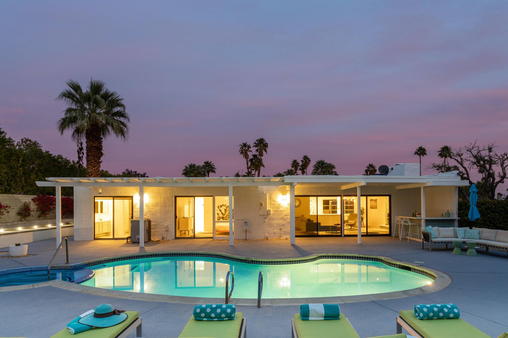 Enjoy the desert nights by the pool