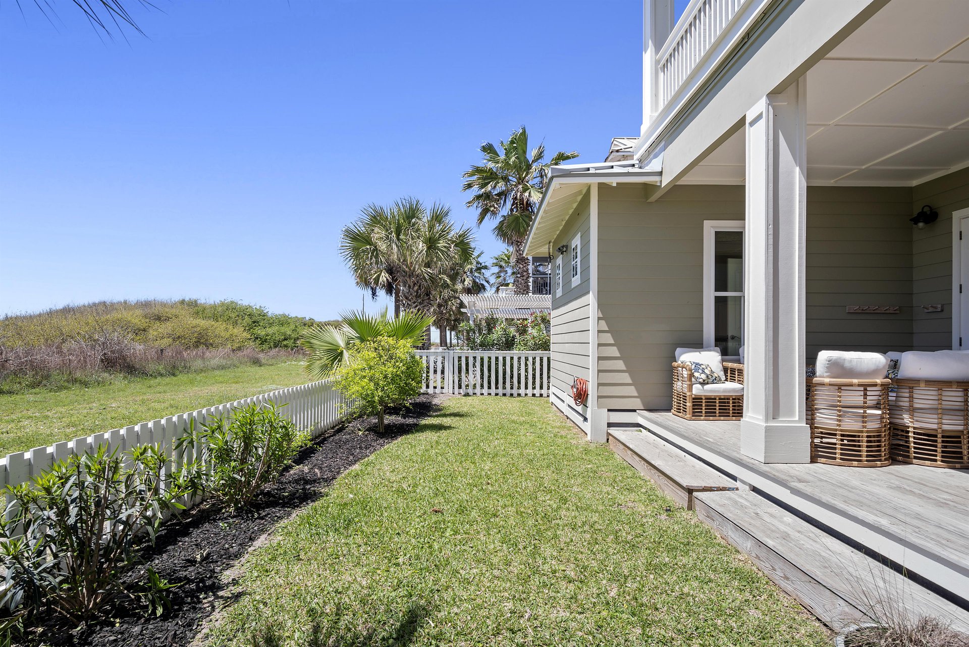 Back Patio with fenced yard