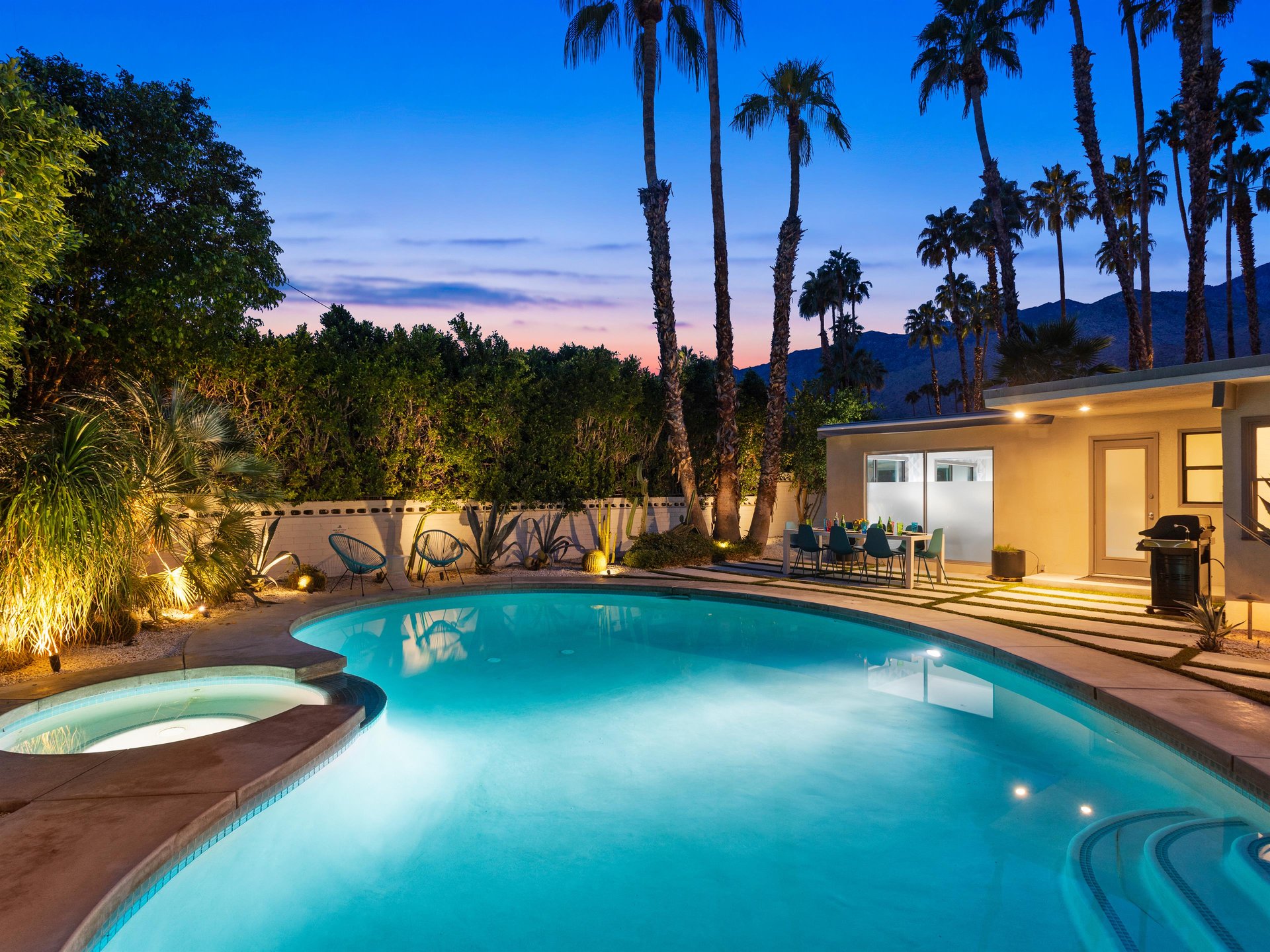 Dive into the pool at any time of the day or night