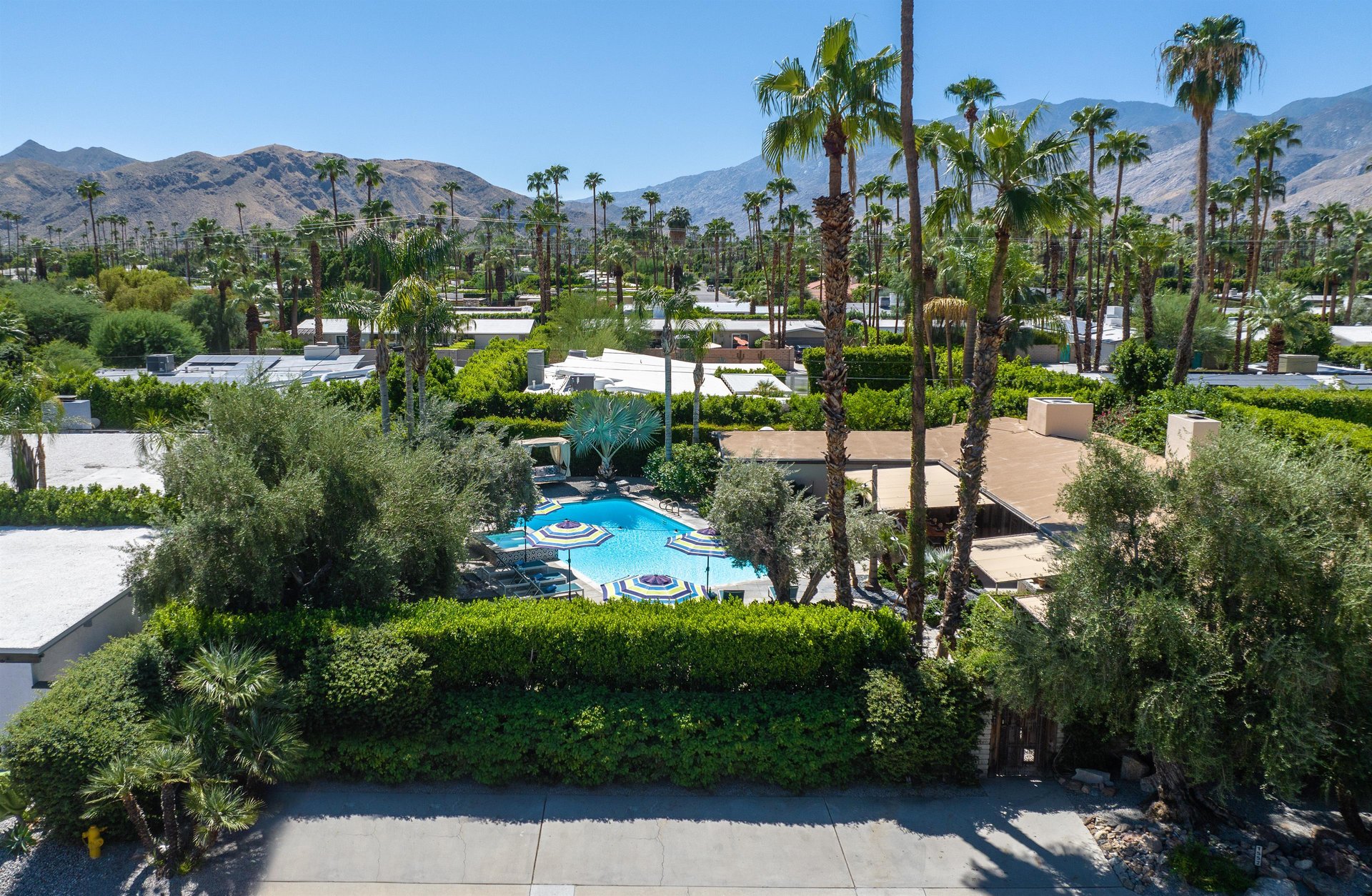 Aerial pool views