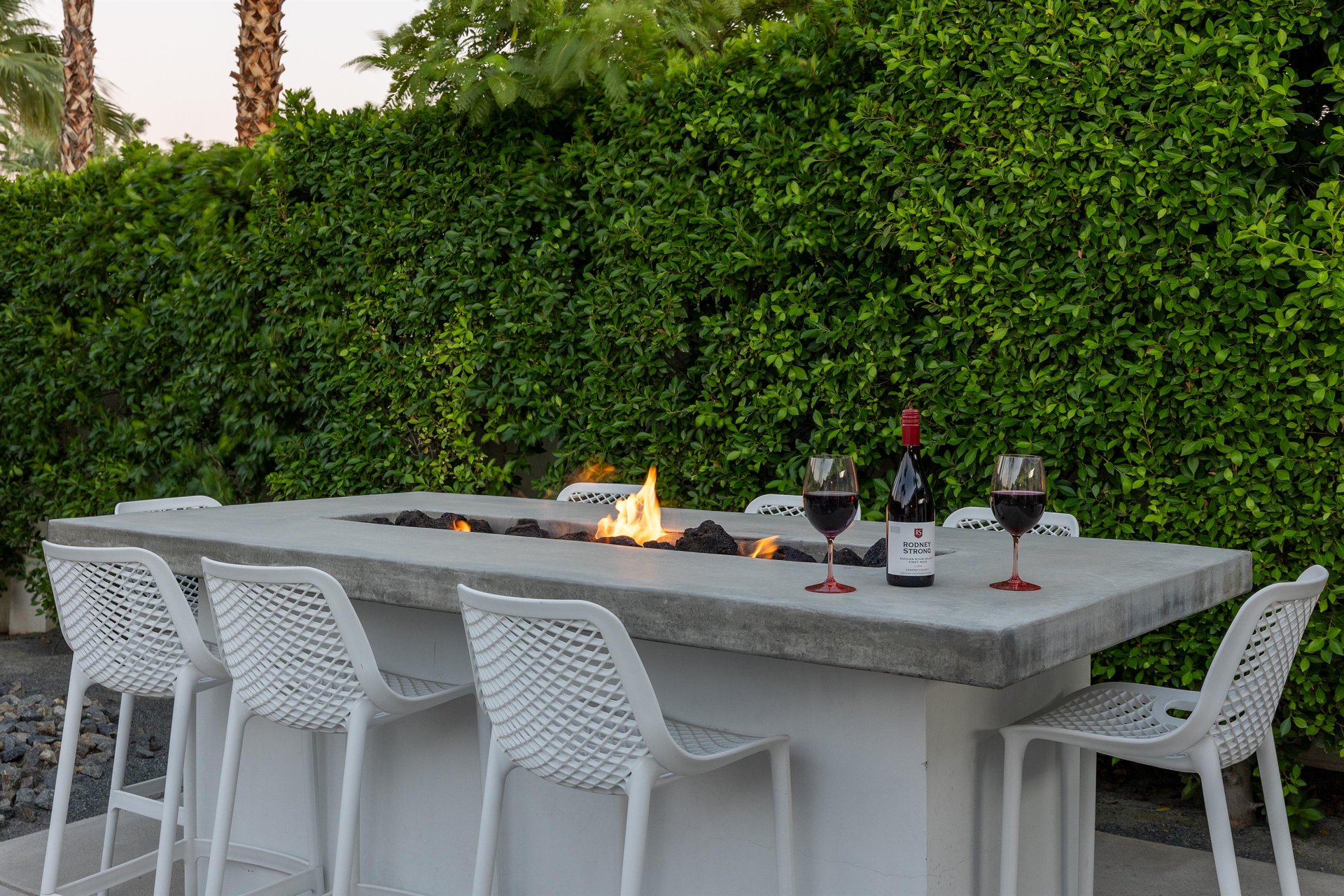 Bar Height Firepit Table