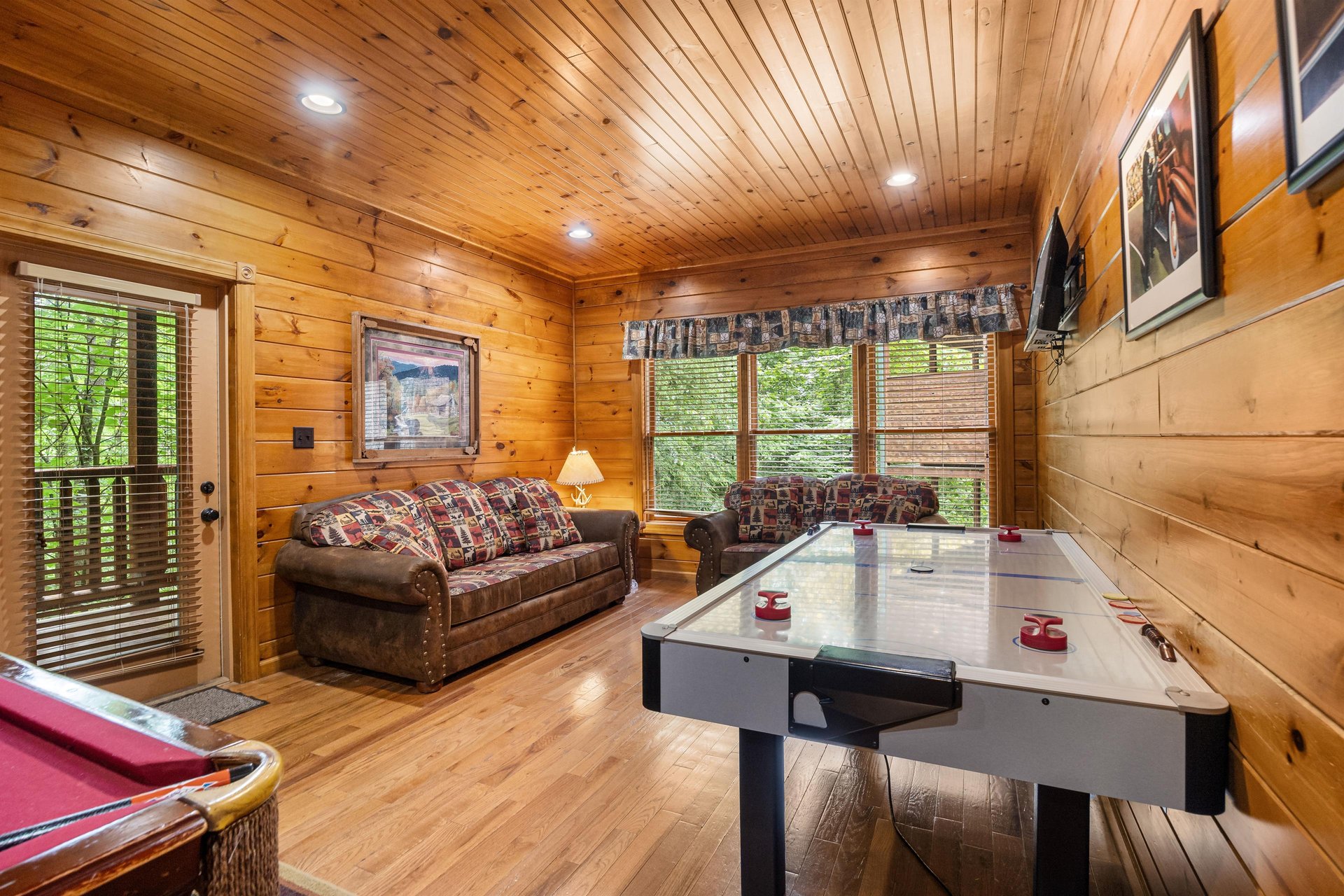 Air Hockey Game and Seating Area
