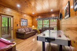 Air Hockey Game and Seating Area