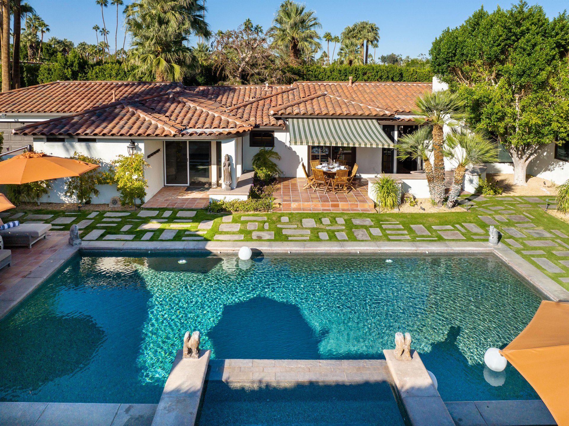 Aerial pool views