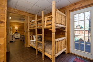 Bunk beds at Fox Ridge, a 3 bedroom cabin rental located in Pigeon Forge