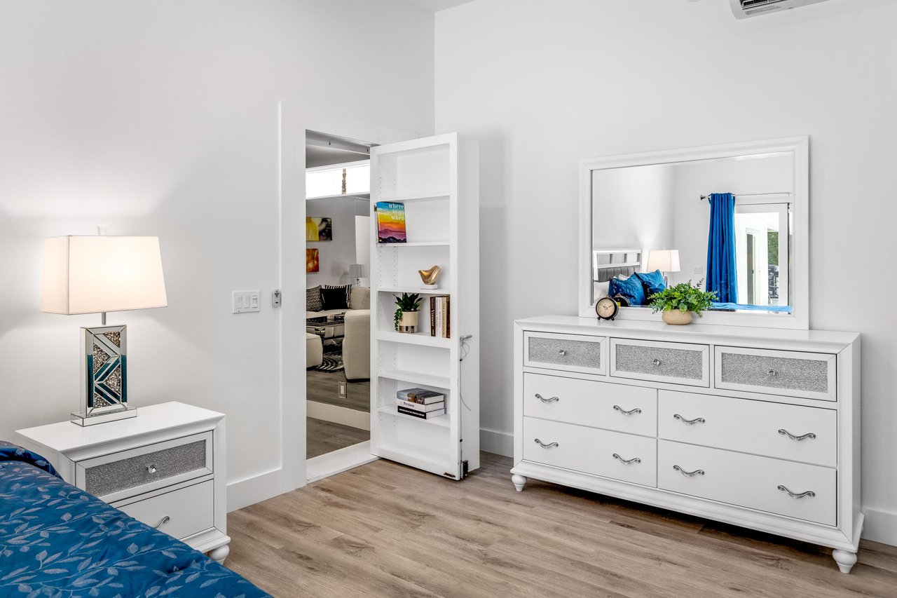 Primary bedroom closet and storage