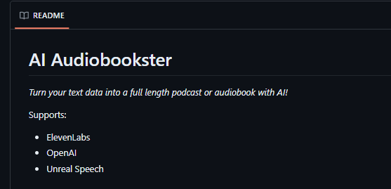 AI Audiobooks