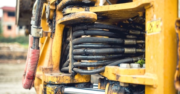 Hydraulic flexible pressure pipes and tubes close up