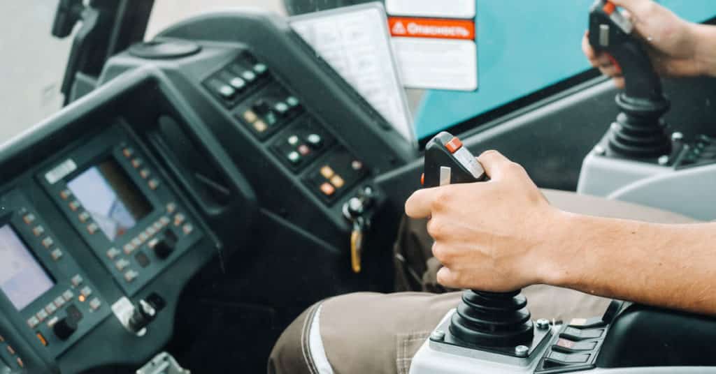 Hand holding control stick