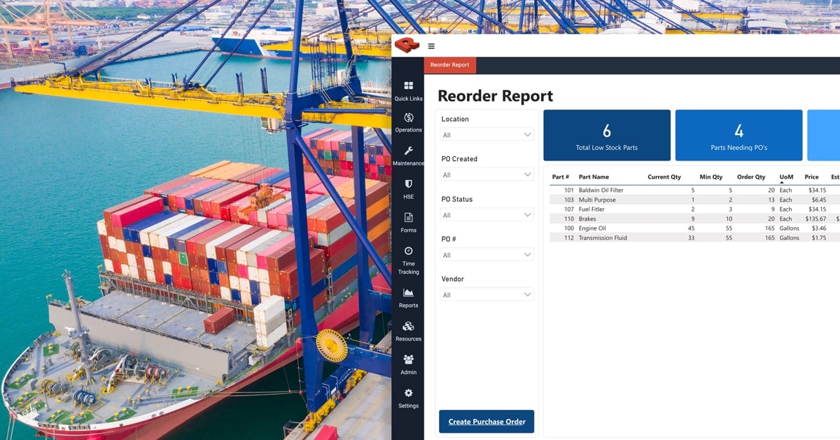 Container ships at industrial ports