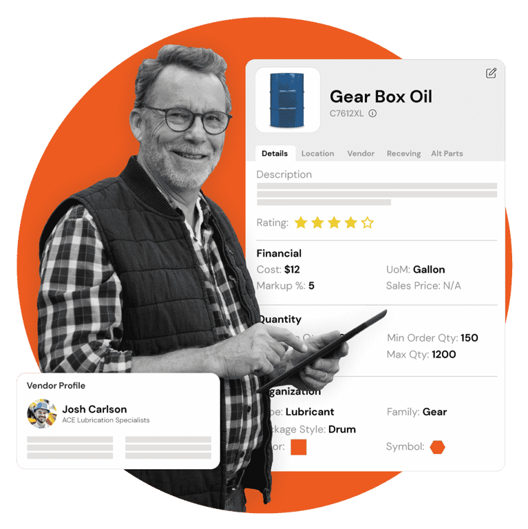 Lubricant inventory management dashboard in Redlist
