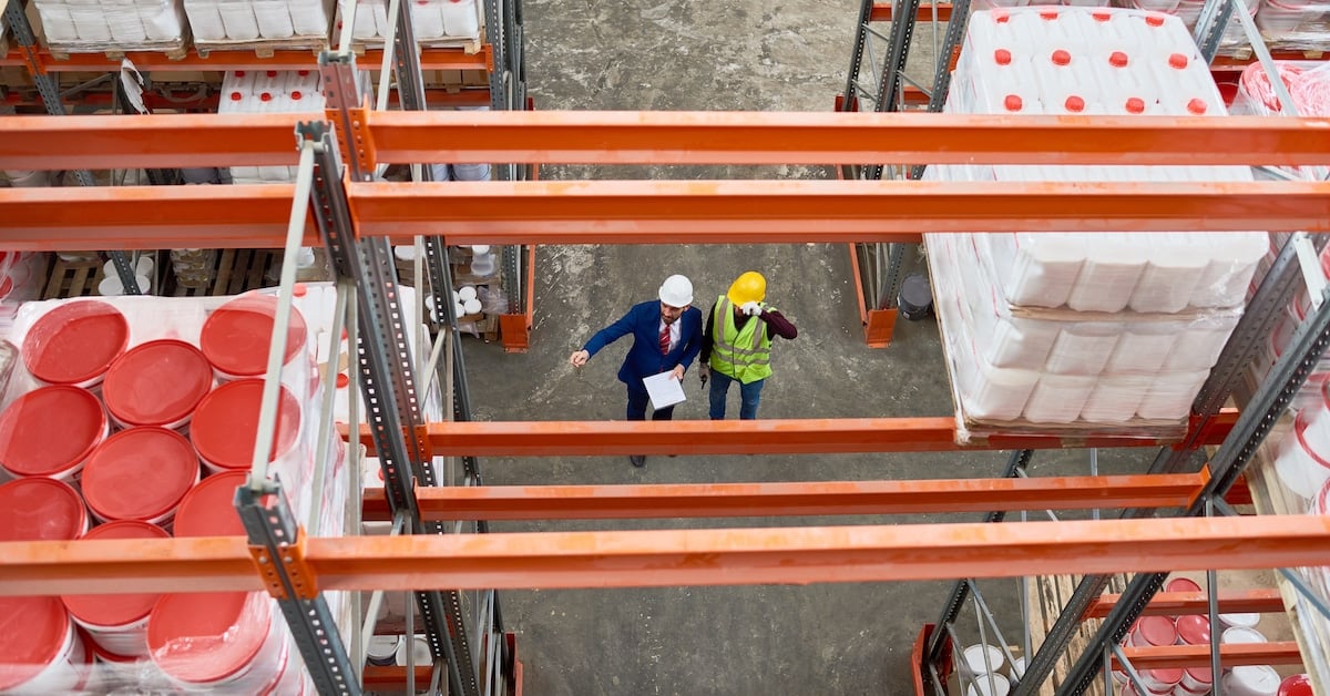Warehouse inspection top view
