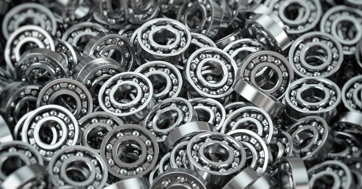 Heap of industrial bearings