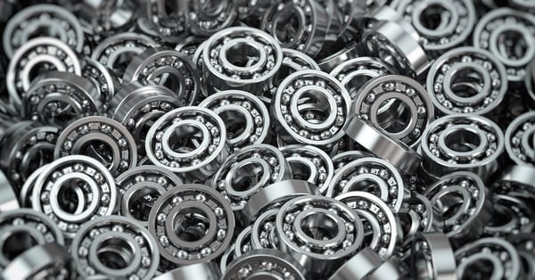 Heap of industrial bearings