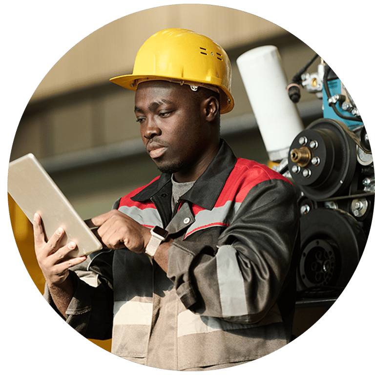 Operator Basic Care mobile app on the plant floor
