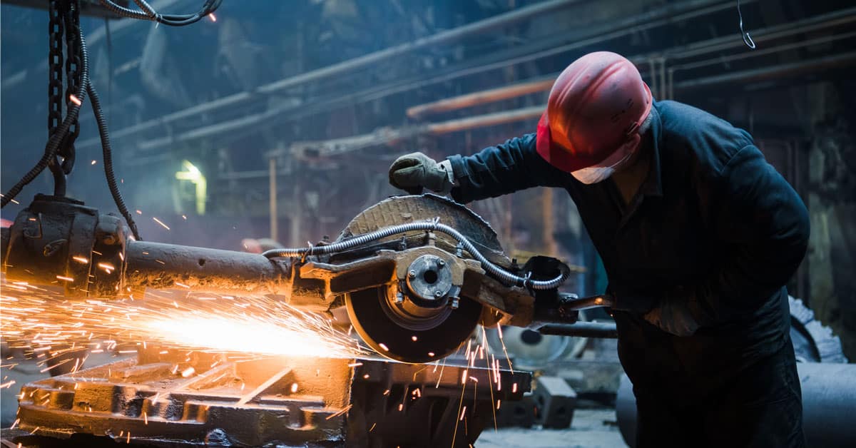 Steel Manufacturing Plant Worker