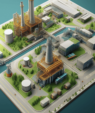 Redlist 3D facility map render with lubrication points and condition data