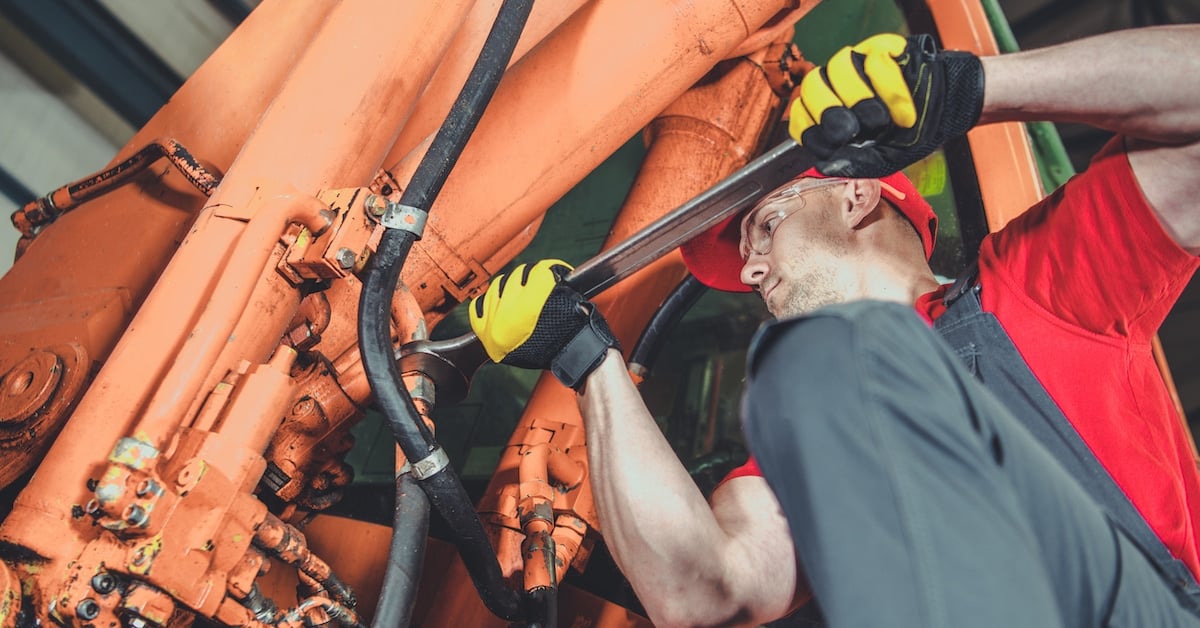 Heavy construction equipment pneumatic elements