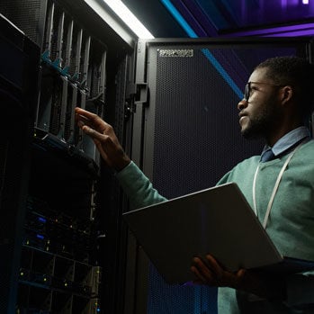 IT engineer in data center