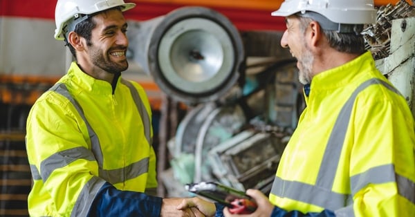 Professional technician engineer with safety hard hat