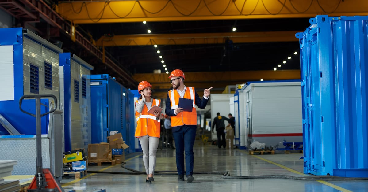 Safety inspection at factory