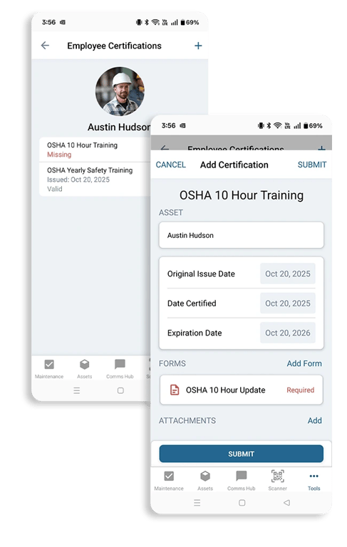 Workforce training and certification management