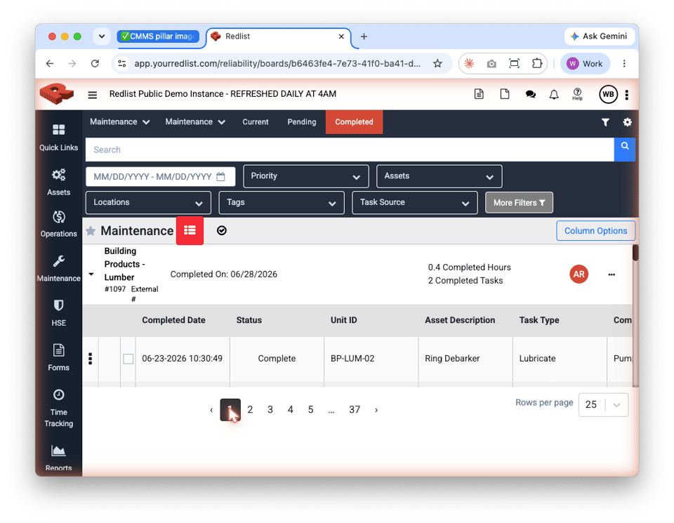MSHA Audit Export -- workplace examination records with date range filter