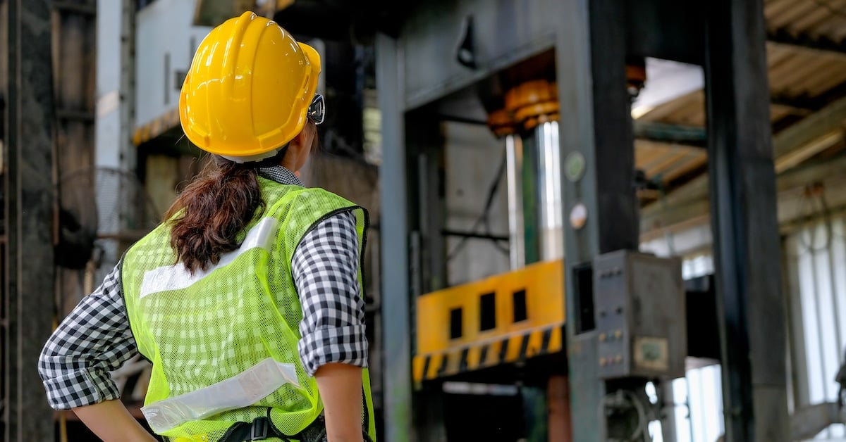 Factory engineer or technician worker