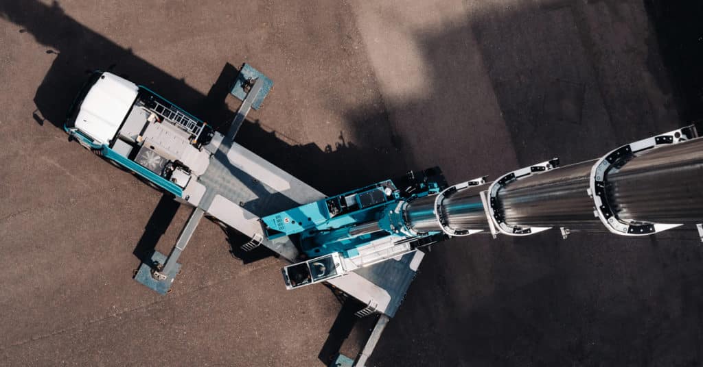 View from the height of a crane