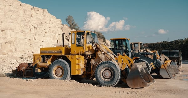 Heavy machinery in quarry