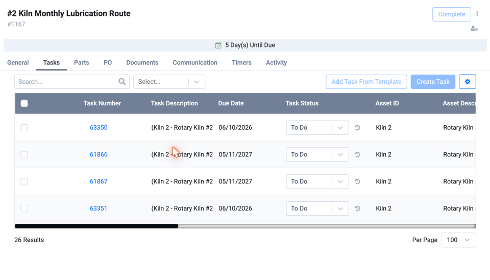Mobile route completion screen with offline indicator