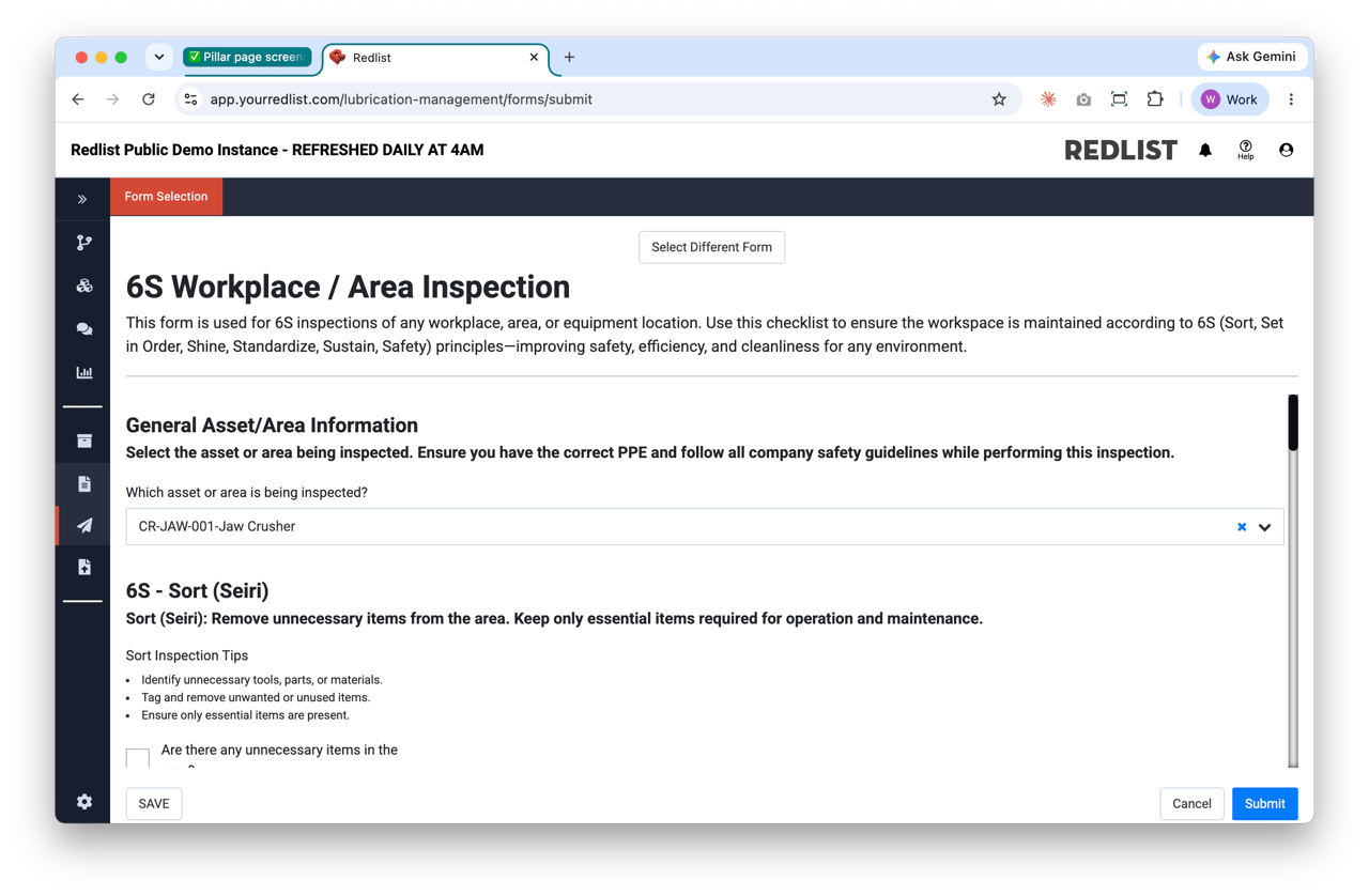 MSHA Inspection Workflow -- mobile workplace examination with photo capture and digital signature