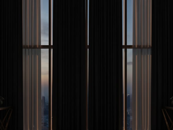 Slim-frame aluminum windows and curtain wall