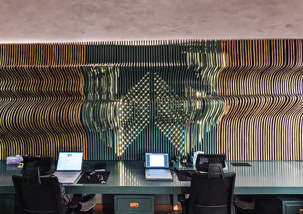 The Walls studio interior, Dubai