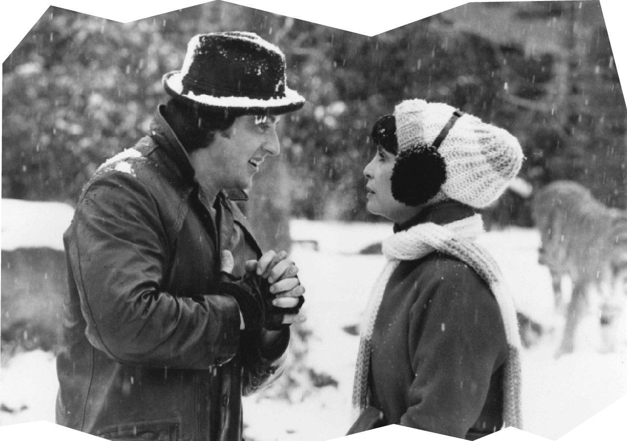 “Rocky” proposes to “Adrian” in front of the Carnivore House