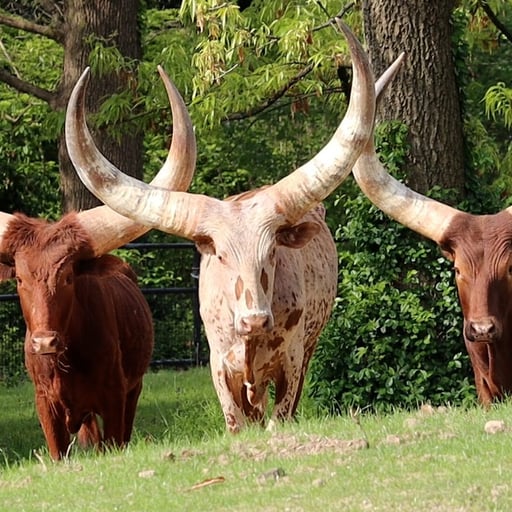 All three ankole cattle