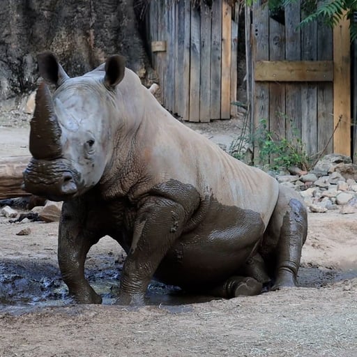 Tony rhino mud wallow