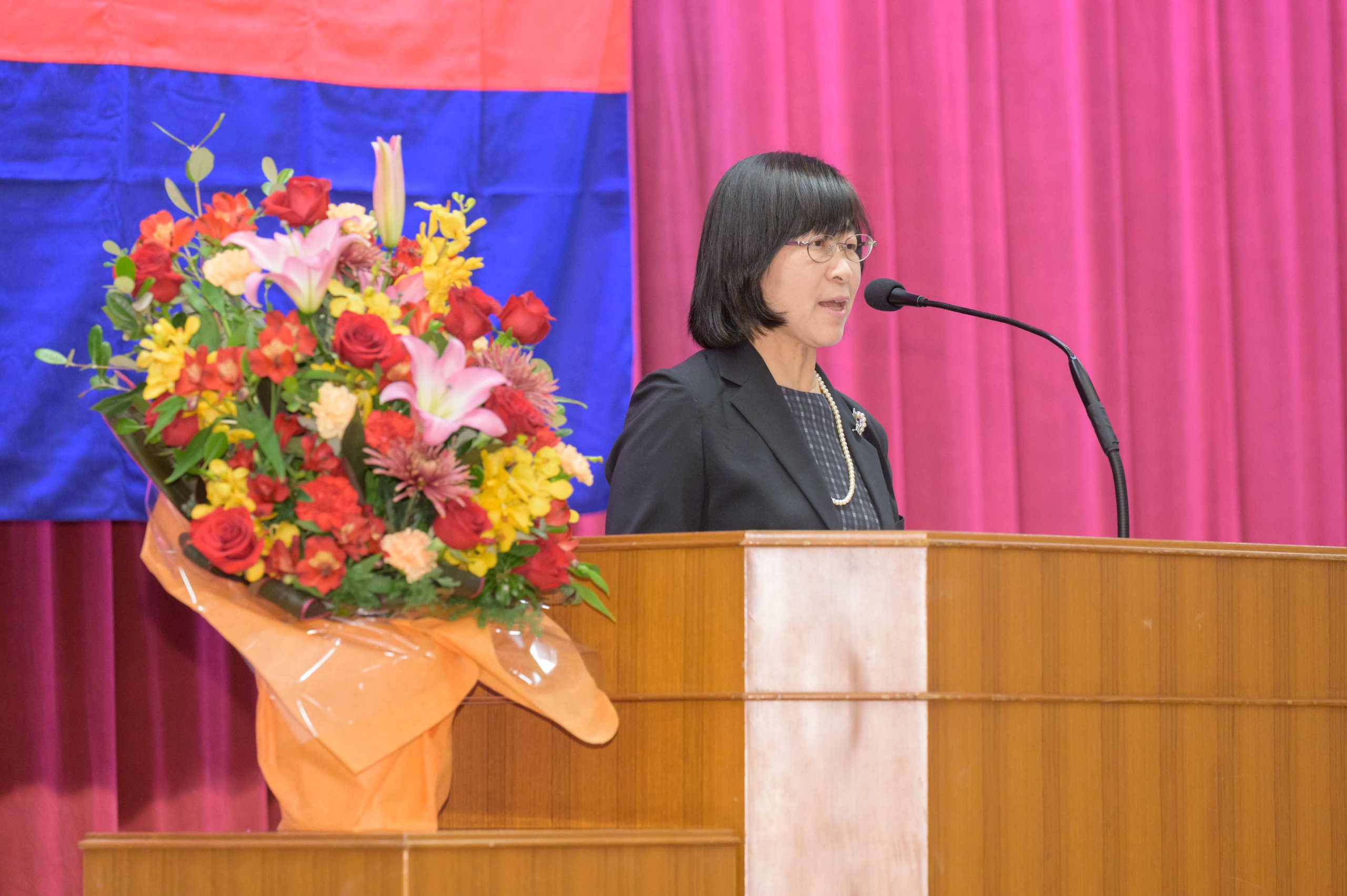 来賓からの餞の言葉（永田 智子 看護医療学部長）