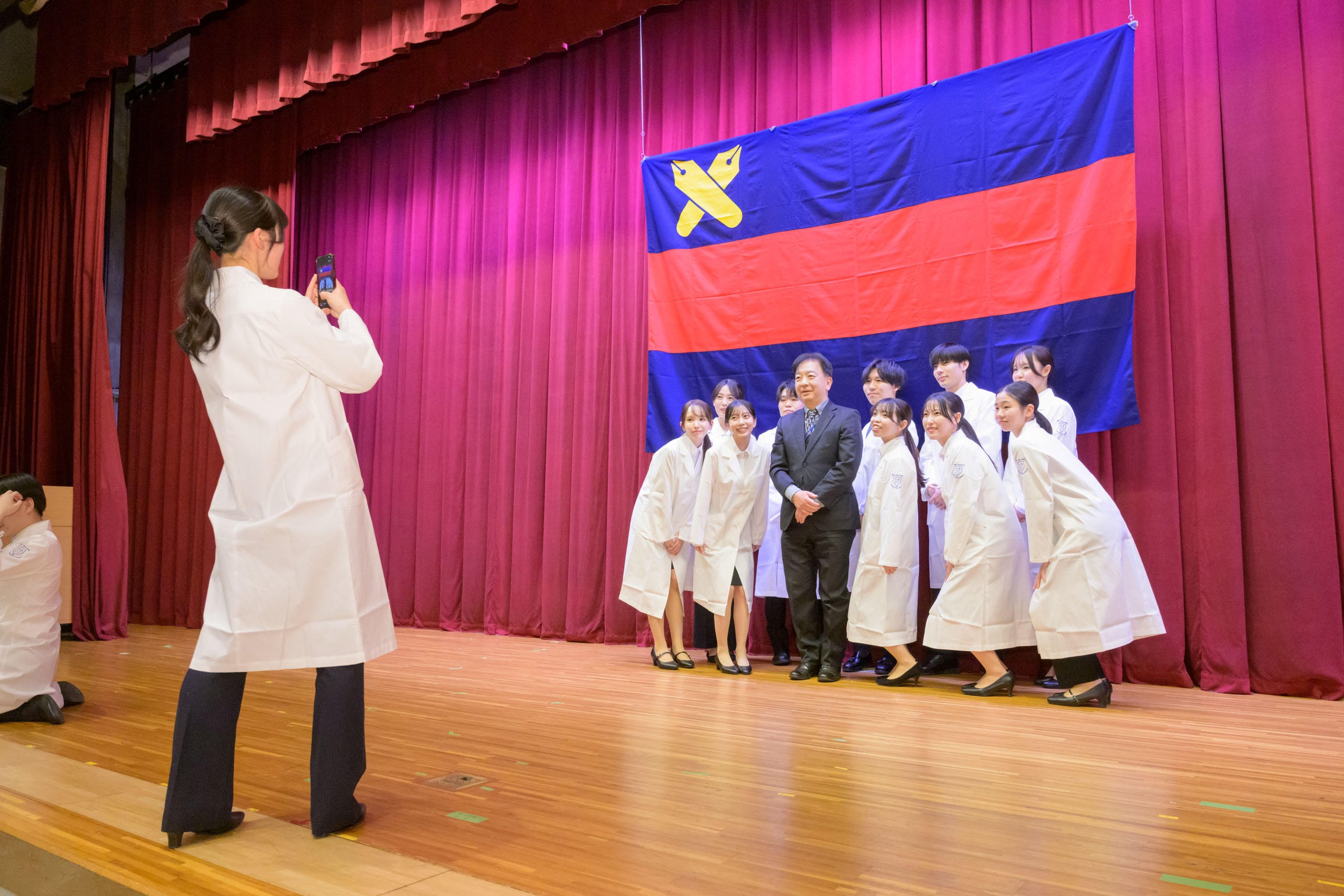 式典後の一コマ