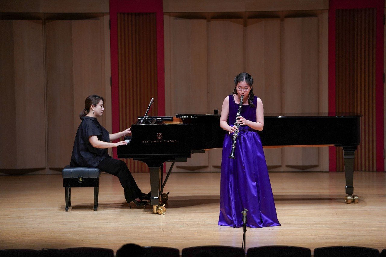 playing the clarinet