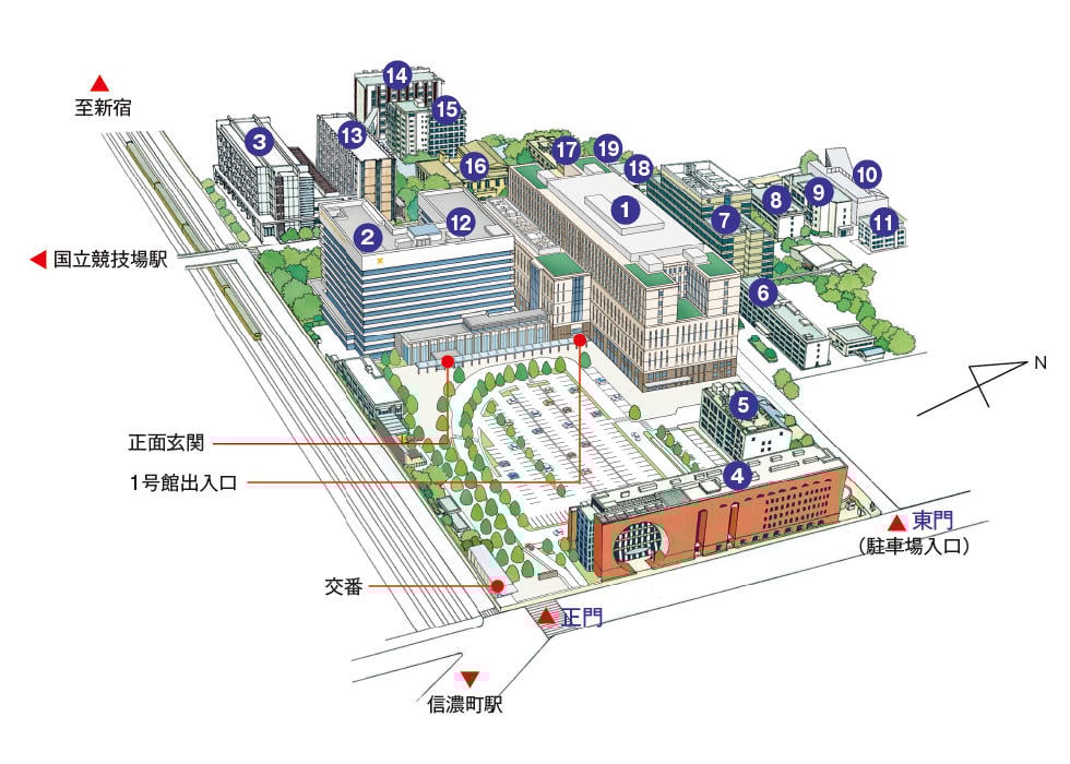 Shinanomachi Campus Map