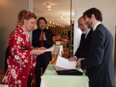 Photo of the certificate award ceremony