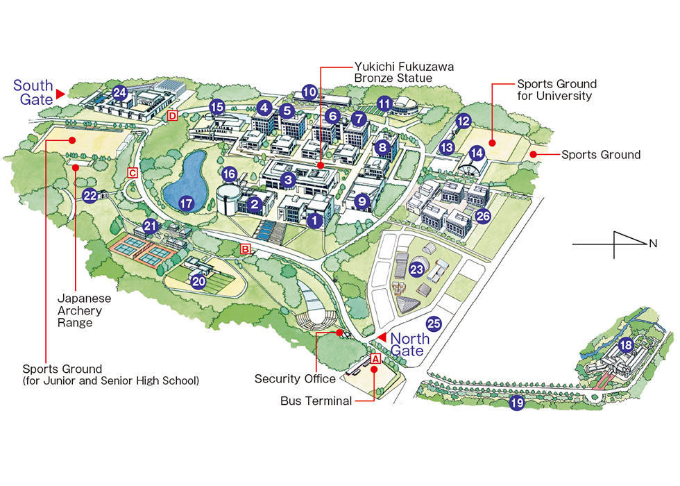 Shonan Fujisawa Campus Map